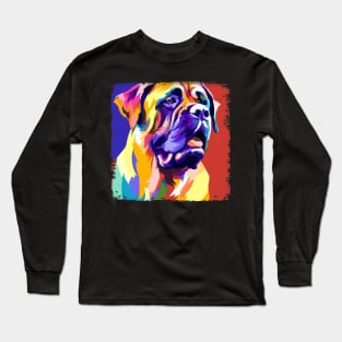 Mastiff Pop Art - Dog Lover Gifts Long Sleeve T-Shirt